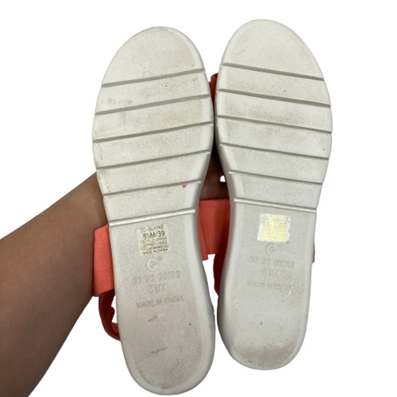 Corso Como Sandals Blayke Womens Sz 8.5 Coral‎ Leather Ankle Strap - Picture 5 of 8